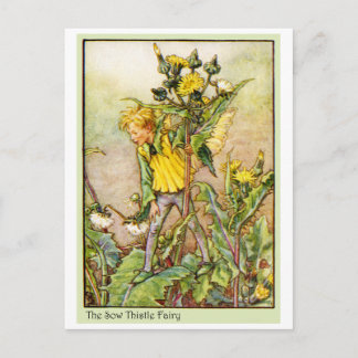 SOW THISTLE FAIRY POSTCARD