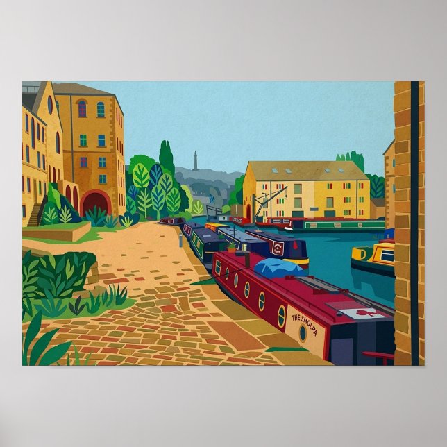 Sowerby Bridge Canal Basin Poster (Front)