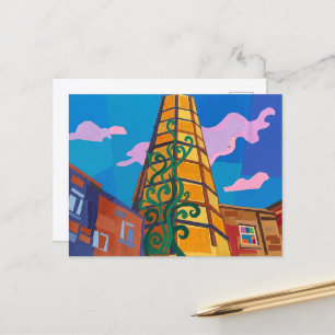 Sowerby Bridge Carlton Mill Chimney Art Postcard