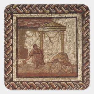 Sowing beans, from Saint-Roman-en-Gal Square Sticker