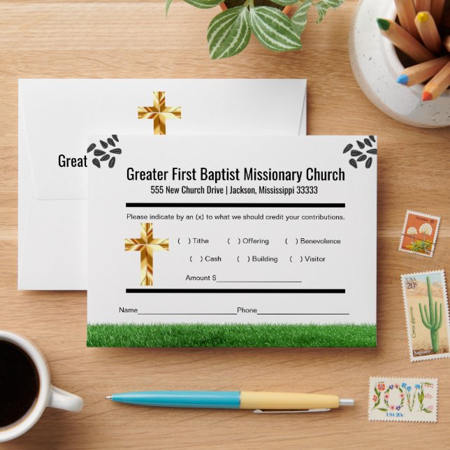 Sowing Seeds Modern Church Tithe Envelope  (Desk)
