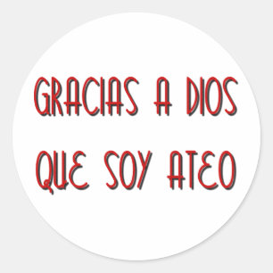 Soy Ateo Classic Round Sticker