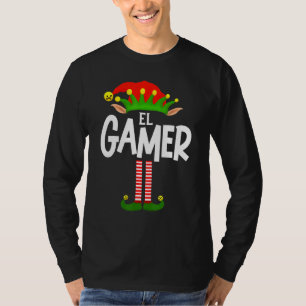 Soy El Gamer Elf Family Group Matching In Spanish T-Shirt