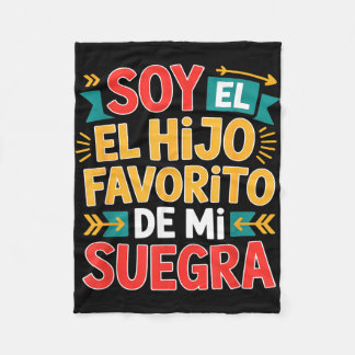 Soy el hijo favorito funny saying colorful fleece blanket