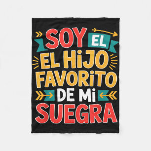 Soy el hijo favorito funny saying colourful fleece blanket