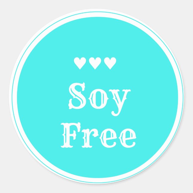 Soy Free sticker (Front)
