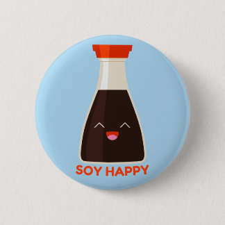 Soy Happy Cute Soy Sauce Foodie 6 Cm Round Badge