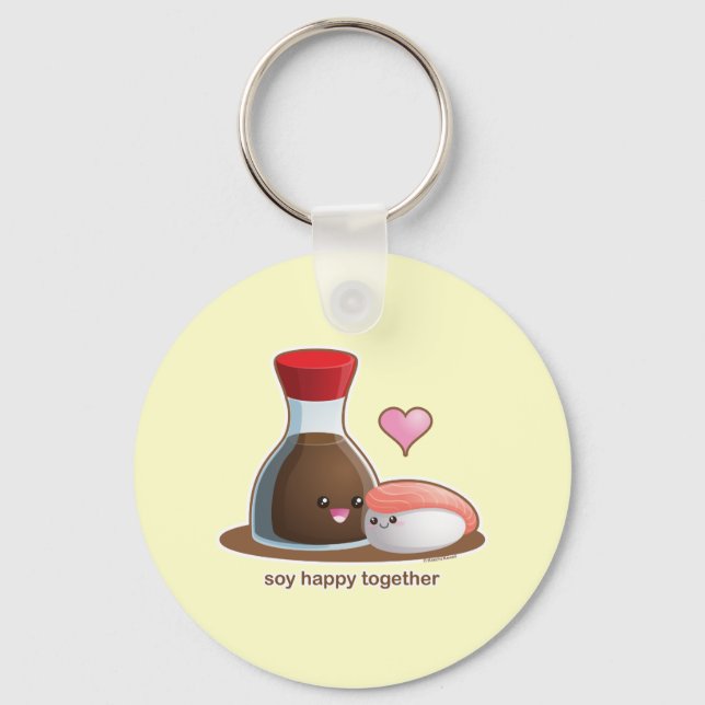 Soy Happy Key Ring (Front)