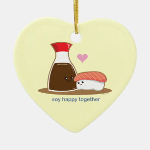 Soy Happy Together Ceramic Ornament