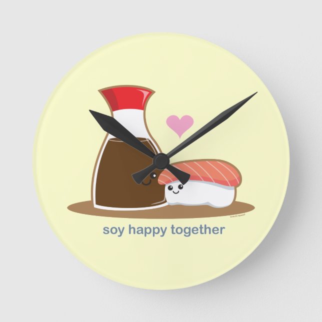 Soy Happy Together Round Clock (Front)