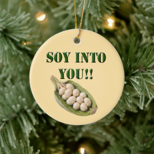 Soy Into You: A Vegan Love Story, Ceramic Ornament