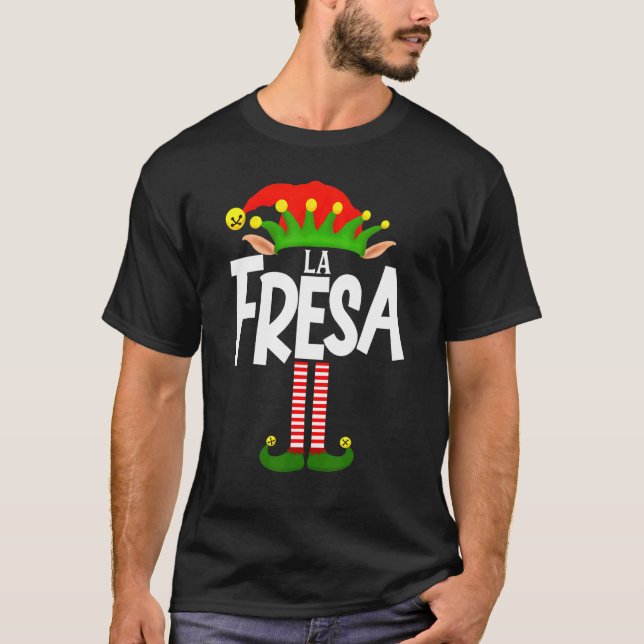 Soy La Fresa Elf Family Group Matching In Spanish T-Shirt (Front)