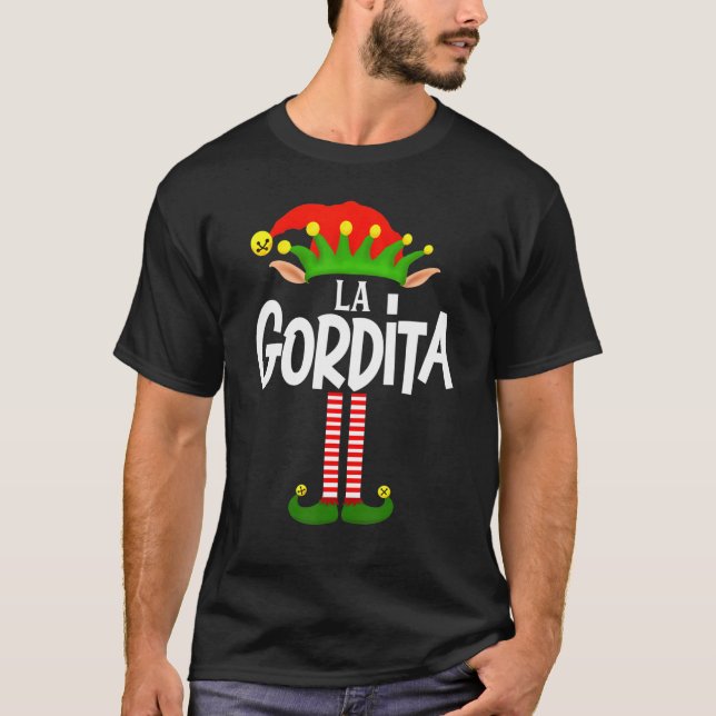 Soy La Gordita Elf Family Group Matching In Spanis T-Shirt (Front)