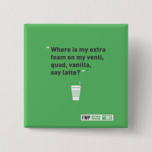 Soy Latté 15 Cm Square Badge