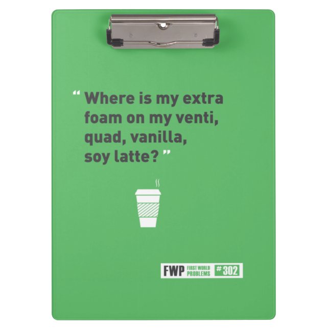 Soy Latté Clipboard (Front)