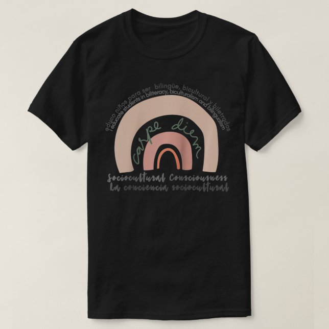 Soy Profe Bilingue Bilingual Educator  T-Shirt (Design Front)