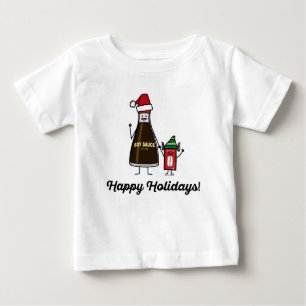 Soy Sauce Bottle Packet kid child Christmas Santa Baby T-Shirt