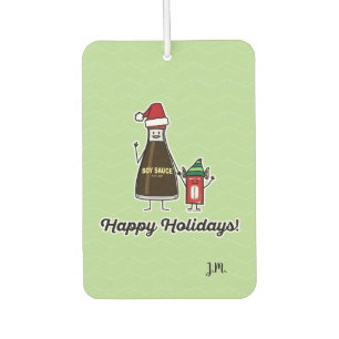 Soy Sauce Bottle Packet kid child Christmas Santa Car Air Freshener