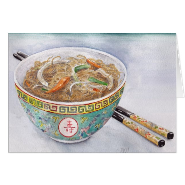 Soy Sauce Noodles Card (Front Horizontal)