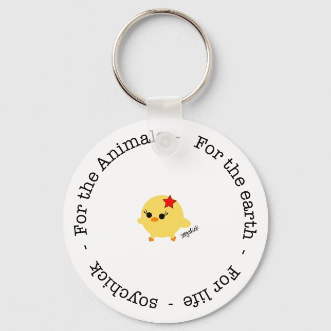 Soychick For Animals, Earth and Life Keychain (Front)