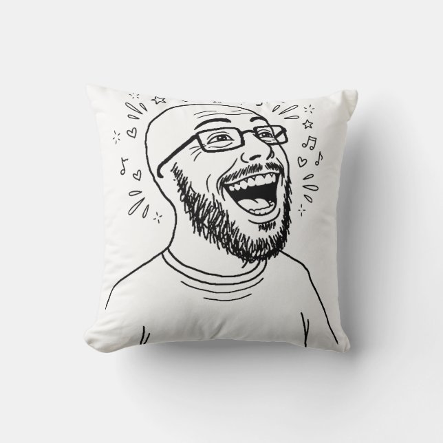 Soyjak Mood Switch Reversible Pillow (Front)