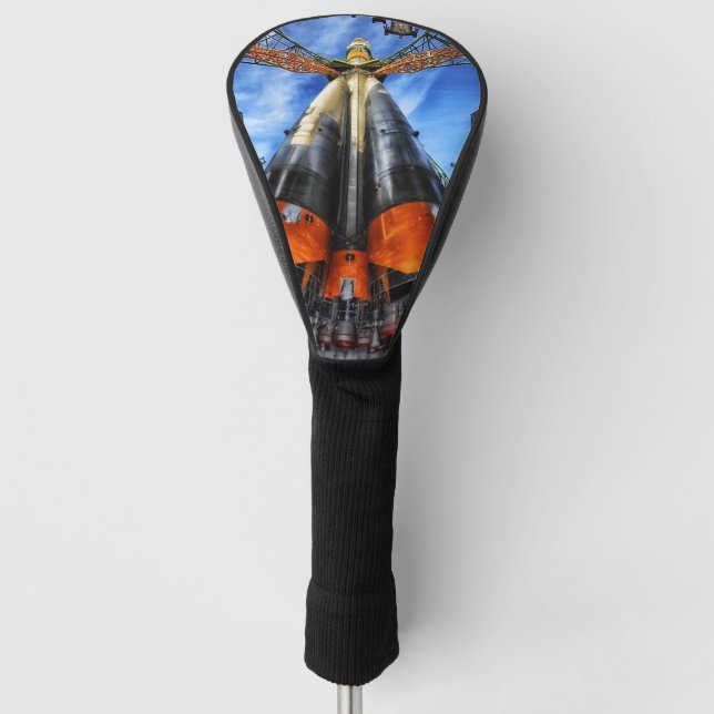 Soyuz Rocket On Pad Golf Head Cover (Front)
