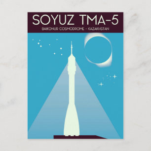 Soyuz TMA-5 Space Art Postcard
