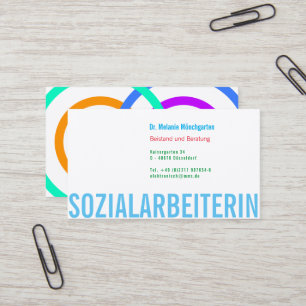 Sozialarbeiterin Round Circle Business Card