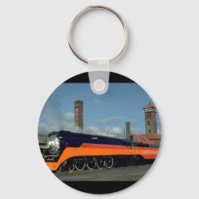 SP 4-8-4 "Daylight" locomotive #4449_Trains Key Ring (Front)