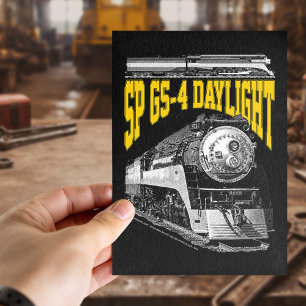 SP GS-4 Daylight Steam Locomotive. 4449 Train Postcard