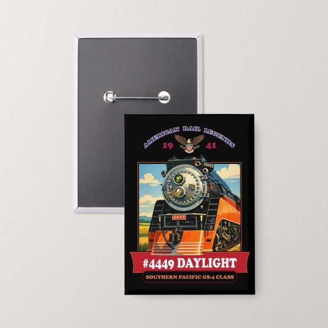 SP GS-4 Daylight Steam Locomotive Vintage Poster (Front/Back)