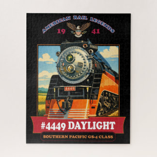 SP GS-4 Daylight Steam Locomotive Vintage Poster Jigsaw Puzzle