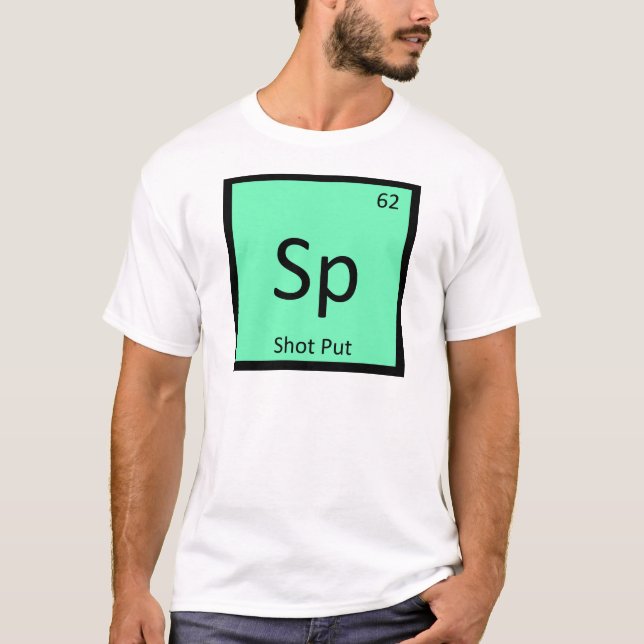 Sp - Shot Put Track and Field Chemistry Symbol T-Shirt (Front)