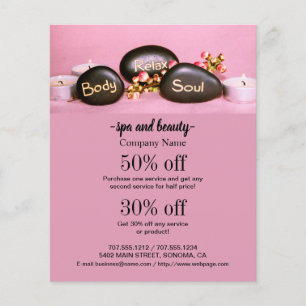 Spa and beauty business personalised flyer