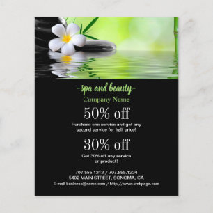 Spa and beauty business personalised flyer