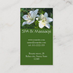 SPA and massage Business Card