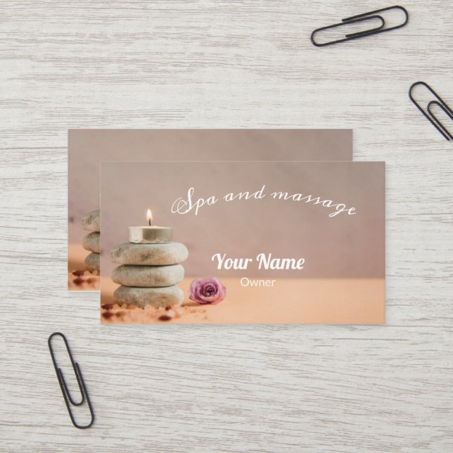 Spa and massage business card (Front/Back In Situ)