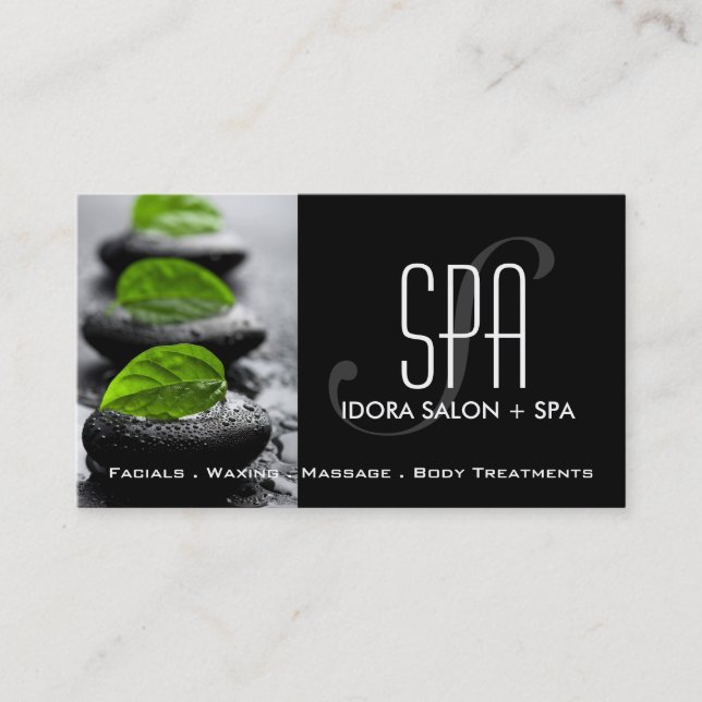 Spa and Massage Business Card Template (Front)