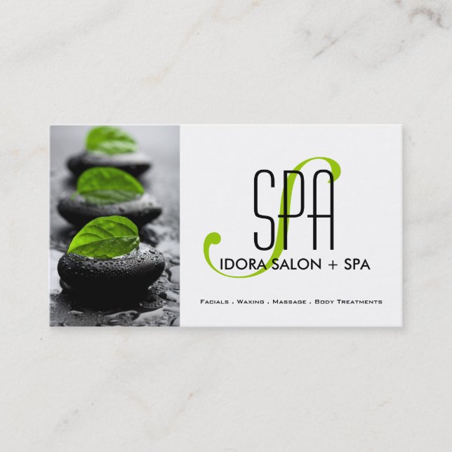 Spa and Massage Business Card Template (Front)