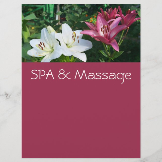 SPA and massage Flyer (Front)