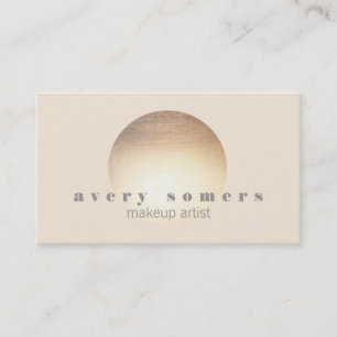 Spa and Salon Gold Circle Peach Business Card