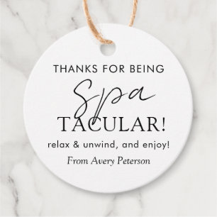 Spa Appreciation Spa-Tacular Teacher Spa Favour Tags