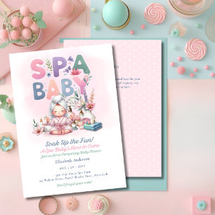 Spa Baby Shower - Pamper Day Pink Invitation