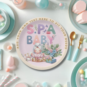 Spa Baby Shower Party Dinner ware Paper Plate