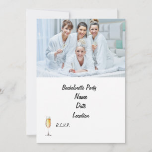 Spa Bachelorette Party Invitation Personalised