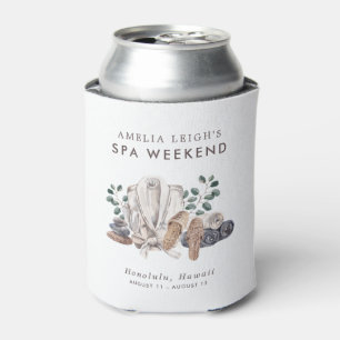 Spa Bachelorette Weekend Invitation Can Cooler