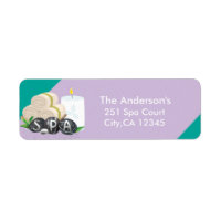 Spa Beauty Birthday Party Address Label