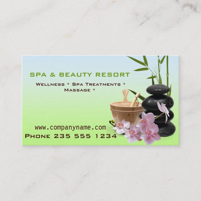 SPA & Beauty Resort  Business Cards (Front)