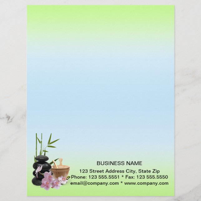 SPA & Beauty Resort Letterhead Design (Front)