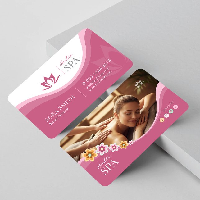 Spa, Beauty Therapist, Body Massage Spa Business Card (Creator Uploaded)